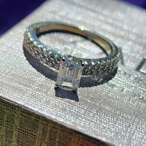 ✔️Zales 1-1/4 CT. T.W. Certified Emerald-Cut  Diamond Engagement Ring in 14K